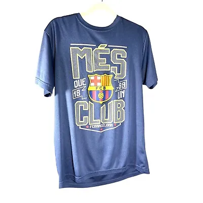 FC Barcelona Mens Soccer Shirt Size S Blue Futbol Mes Que Un Club 1899 • $9.77
