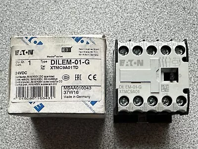 NEW EATON Moeller XTMC9A01TD Contactor 24VDC 3 Pole 1NC DILEM-01-G • $49.95