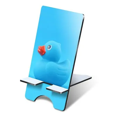 1x 3mm MDF Phone Stand Blue Toy Duckling Bath Time Baby Boy #16702 • £5.99