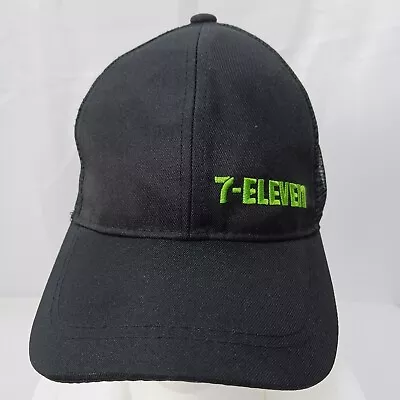 7-Eleven Hat Cap Strap Back Black Employee Crew Work One Size Adjustable • $16.20