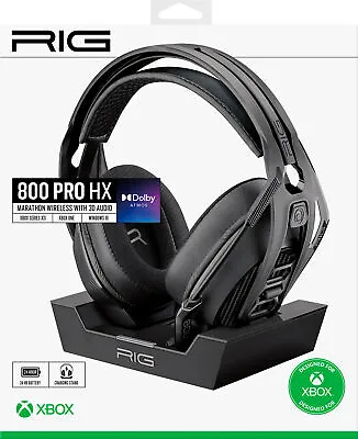 RIG - 800 Pro HX Wireless Headset And Base Station For Xbox Black - Black VG • $0.99