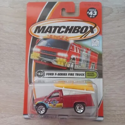 Matchbox 1/64 Diecast #43 MB FD Red Ford F-Series Fire Truck • $3.50