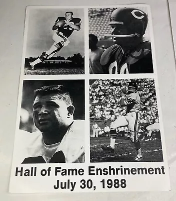 Mike Ditka #89 “Hall Of Fame Enshrinement July 30 1988” 14” X 11” B&W Poster • $19.99