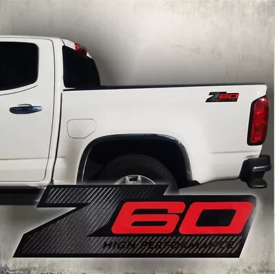 $25.99 • Buy Z60 Stickers Decal High Performance  Truck Carbon Fiber Cut (SET)