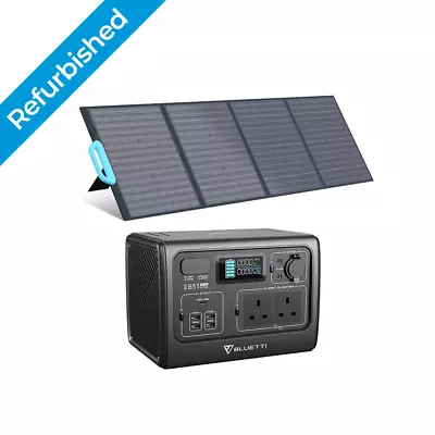 BLUETTI EB70 1000W Power Station With PV120S Flexible Solar Panel  Outdoor Camp • £678