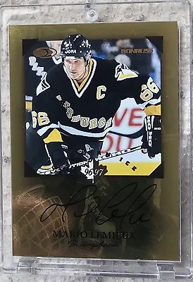 1996-97 Donruss Canadian Ice Mario Lemieux Auto /1200 Penguins Scrapbook HOF • $199.99