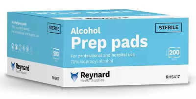$8.28 • Buy 200 PC -Reynard 6 X 6cm Alcohol Pads/Swabs/Wipes - Medical Sterile Isopropyl 70%