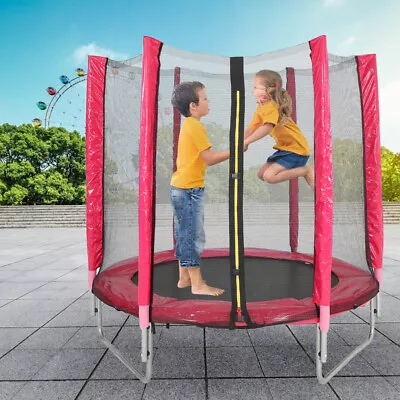 5 FT Large Trampoline Set Enclosure With Safety Net Outdoor Indoor Kids Toy Play • £69.95