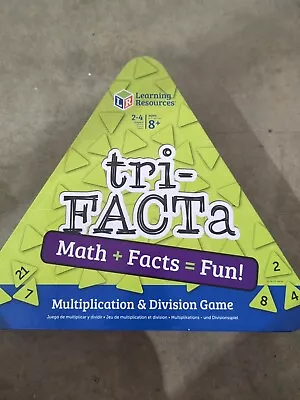 Learning Resources Tri-FACTa Multiplication & Division Game Math Homeschool  • $11.99