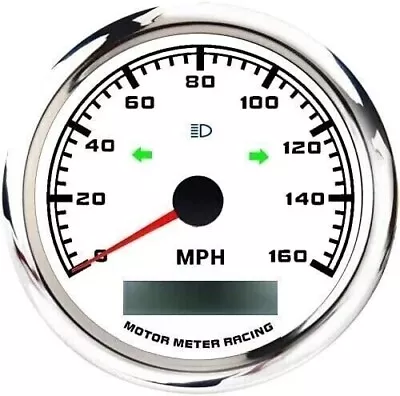 W PRO 85mm 3-3/8  GPS Speedometer 160 MPH Turn Signal High Beam Car Truck Harley • $56.69