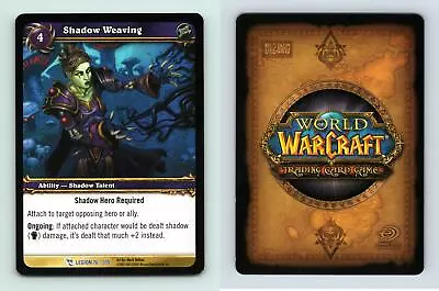 Shadow Weaving #76/319 March Of The Legion Rare Warcraft 2007 TCG Card • $2.09