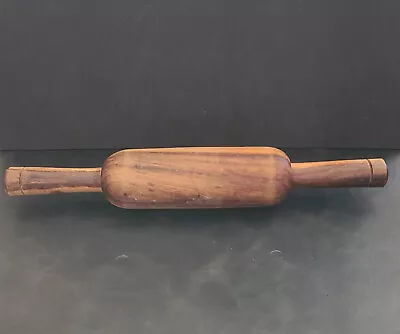 Vintage Solid Wooden Rolling Pin One Piece Hand Turned Farmhouse 12” • $14