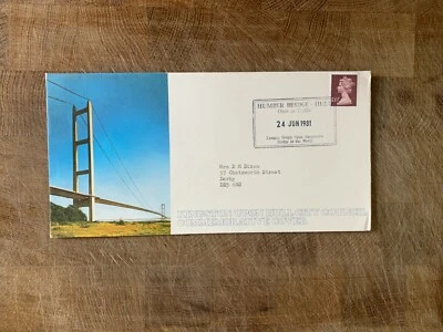 £3 • Buy Gb Great Britain 1981 Cover Humber Bridge Opening To Traffic Signed First Car