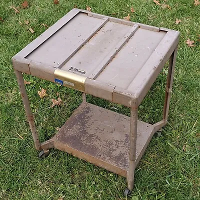 National Blank Book Company Office Bank Cart - Metal Vintage Rolling USA • $79.95