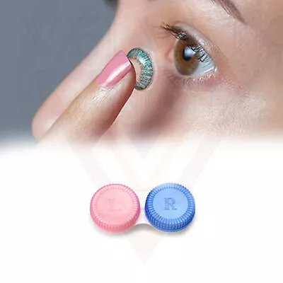 £4.75 • Buy Lens Holder Box Left & Right Eyes Contact Lens Cases Storage Box Travel Sets