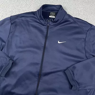 Nike Golf Tour Performance Jacket  Men Extra Large Blue Therma Fit Full Zip • $19.66