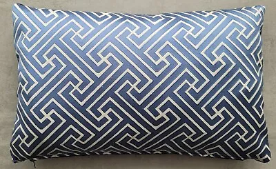 £8.50 • Buy Navy Blue   White ,  Cushion Cover , Zig Zag Pattern 30x50cm 