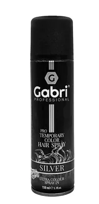 Gabri Professional Pro Temporary Colour Hair Spray Silver (150ml) Wash Out Dye • £7.99