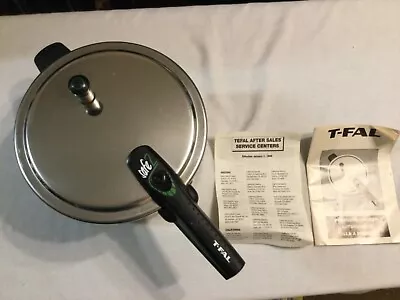 $24.99 • Buy T-fal Safe 2 Stainless Steel Stove Top Pressure Cooker 6 Qt W/Rack & Manual Used