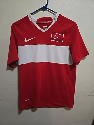 Turkey National Team Home Football Shirt 2008-2009 Jersey Nike Size Small Adult  • $26