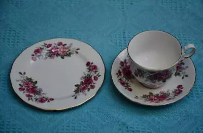 Queen Anne Rose Bouquet Trio Quality BONE CHINA  Ridgway Potteries-England #8544 • $25.99