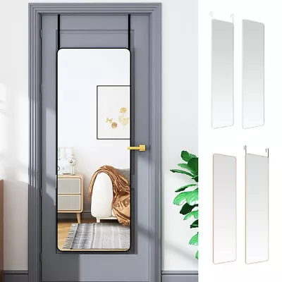 Over The Door Full Length Mirror 78/118/147cm Hanging Bedroom Wardrobe Workout • £20.95