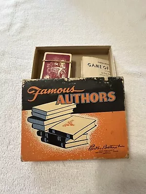 Vintage 1943 Parker Brothers  Famous Authors  Card Game Complete W/Instructions • $14.99