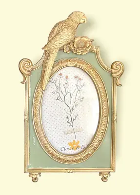 £19.84 • Buy Clayre & Eef Picture Frame Tropical Exotic Parrot Gold 26.5cm X 16.5cm NEW