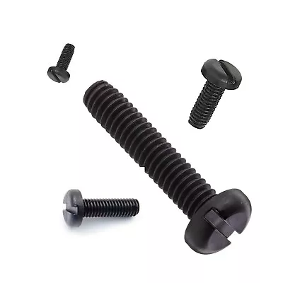 £2.49 • Buy NYLON (Plastic) Slotted PAN Head Screws Bolts Nylon Bolts Black