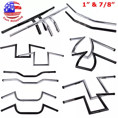 $34.68 • Buy 1  & 7/8  Motorcycle Handlebar Drag Z Bar For Harley Chopper Bobber Universal US