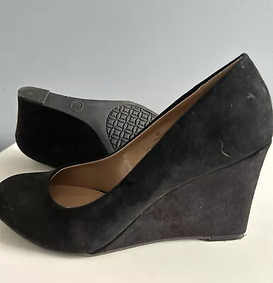 Merona Suede Women’s Black Wedge Heel Size 8 1/2 • $30