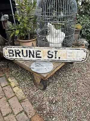 Original Cast Iron  Victorian London Street Sign East London Spitalfield History • £295