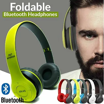 $18.99 • Buy Noise Cancelling Wireless Headphones Headset With Microphone Bluetooth Earphones