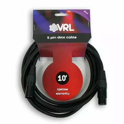 Elite Core VRL VRLDMX5P25 5 Pin DMX Cable 25 Ft New! • $32.99