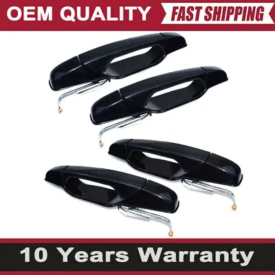 Set Of 4 Front Rear Black Door Handle For Chevy GMC Tahoe Yukon Sierra 07-14 CW • $33.69