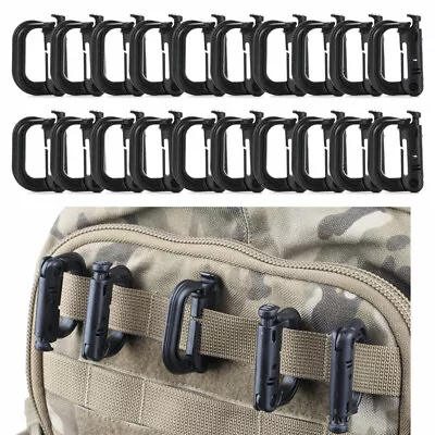 £8.21 • Buy 5Pcs Tactical Molle Carabiner Snap D-Ring Clip Key Chain Buckle Backpack Bag LI