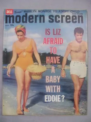 Modern Screen Magazine July 1960 Liz Afraid Baby Eddie Marilyn Monroe Adopt  • $34.99