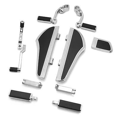 Chrome Street Glide Floorboards For Harley Softail Bagger Touring Defiance Pegs • $257.14