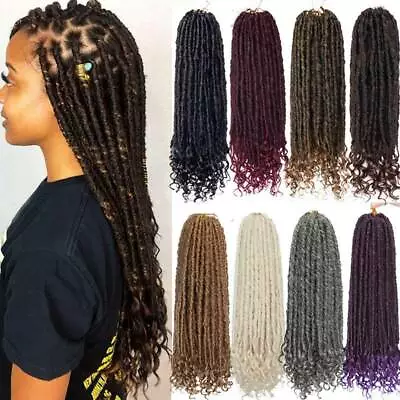 £39.59 • Buy 16  Goddess Faux Locs Crochet Braids Hair Extensions Curly Ends Dreadlocks Woman