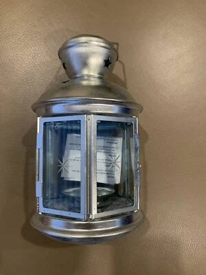 $20 • Buy Ikea Rotera Hanging Tealight Candle Holder Silver Lantern Metal Star Glass New