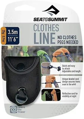 Sea To Summit CLOTHES LINE Super Lightweight Compact No Pegs Camp Washing Line • £13.99