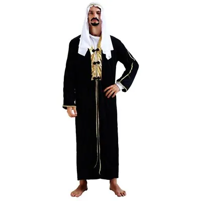 Adult Arab Arabian Sheik Robe Novelty Sultan Costumes Fancy Dress For Men • £19.18