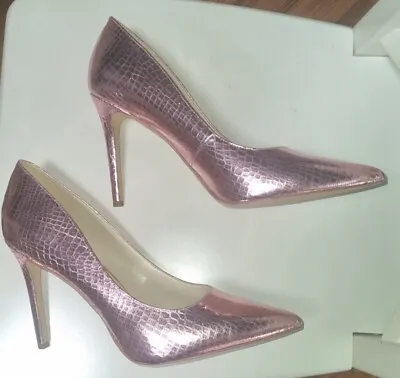 Nine West Heels Size 11 Pink Foil Brand New • $45