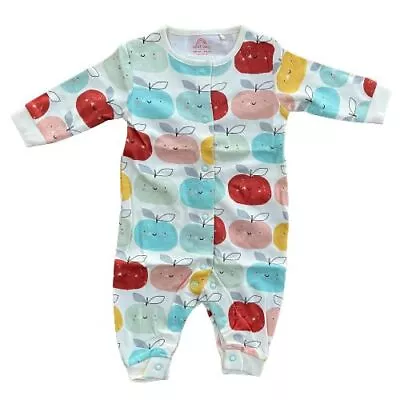 £4.95 • Buy Baby Boys Girls Sleepsuit Babygrow Cotton All-In-One Unisex Applique Pyjamas