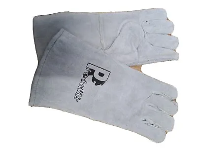 £2 • Buy LARGE Welders Gauntlets Size 11 Welding Gloves Heat Resistant MIG Oven BBQ Child
