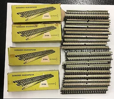 Marklin HO 4 Boxes Of 10 Each- 5106 1/1 Straight Track Pieces W/ Boxes • $30