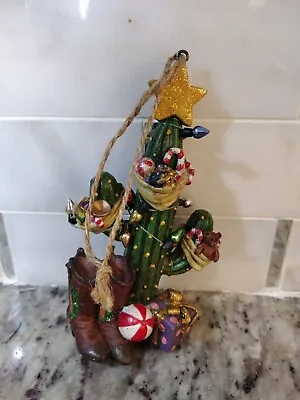 Western Cowboy Christmas Ornament Desert Cactus Boots Chili Peppers 5  Y'all • $3.99