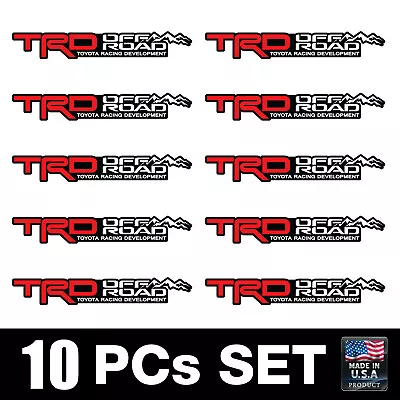 TRD OFF ROAD Racing Development Stickers Decal 10 PCs Set Tacoma Tundra  4Runner • $9.99