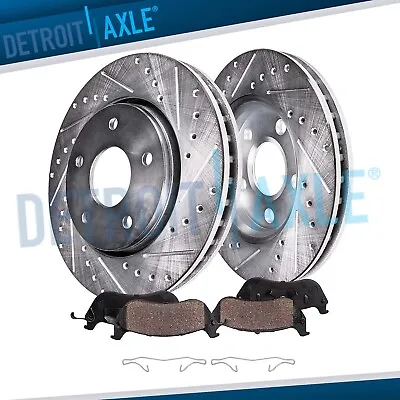 Front Drilled Disc Brake Rotors Ceramic Brake Pads Kit For 2004 - 2012 Mazda 3 5 • $96