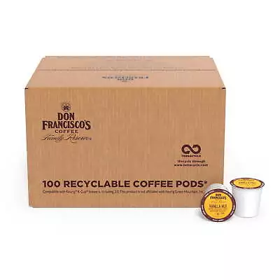 Vanilla Nut Flavored Medium Roast K-Cup Compatible Coffee Pods 100 Ct • $35.15